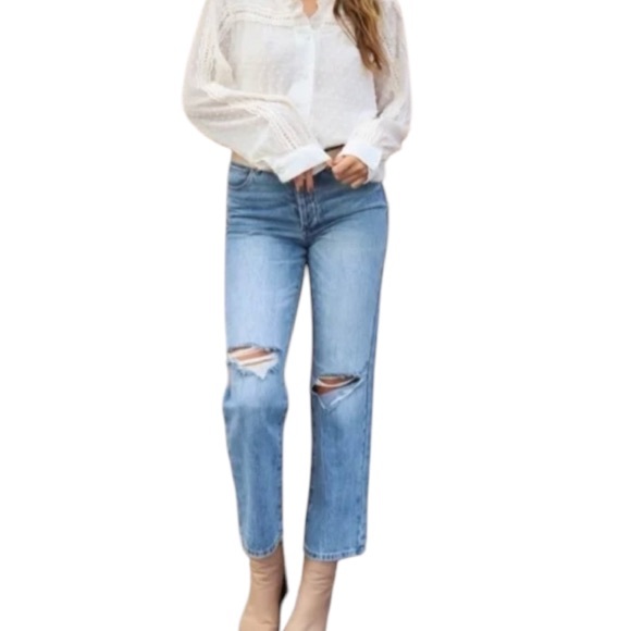 Blank NYC The Howard Distressed Mid Rise Loose Fit Jean 26 NWT - Picture 11 of 11